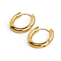 Pendientes Mini Aro Fiora Chapados en Oro de 18K