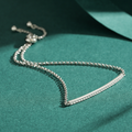 Pulsera de Circonita Cúbica Ajustable de Plata