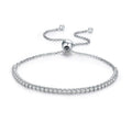 Pulsera Regulable Trendy con Circonitas en Plata