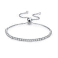 Pulsera Regulable Trendy con Circonitas en Plata